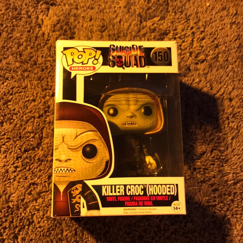 Suicide squad pop figure killer croc (hooded)